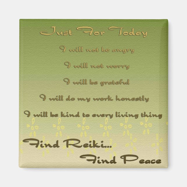 Imã Green Find Reiki (Frente)
