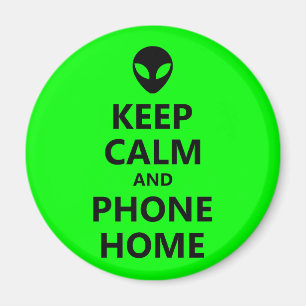 Imã Green Keep Calm and Phone Home