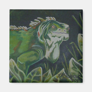 Imã Green Lizard Iguana Magnet