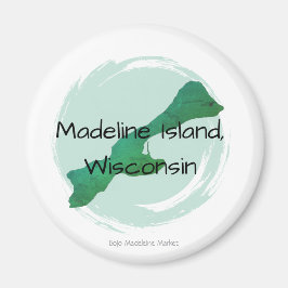 Imã Green Madeline Round Magnet 