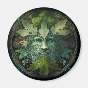 Imã Green Man Mandala Fantasy Art
