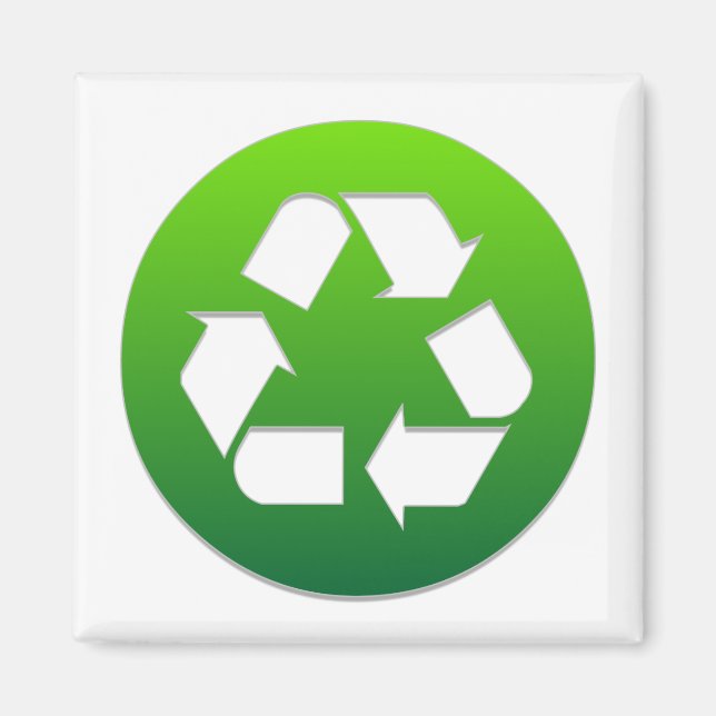 Imã Green Recycling Symbol (Frente)
