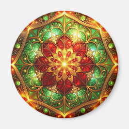 Imã Green Red Decorative Christmas Holiday Magnet