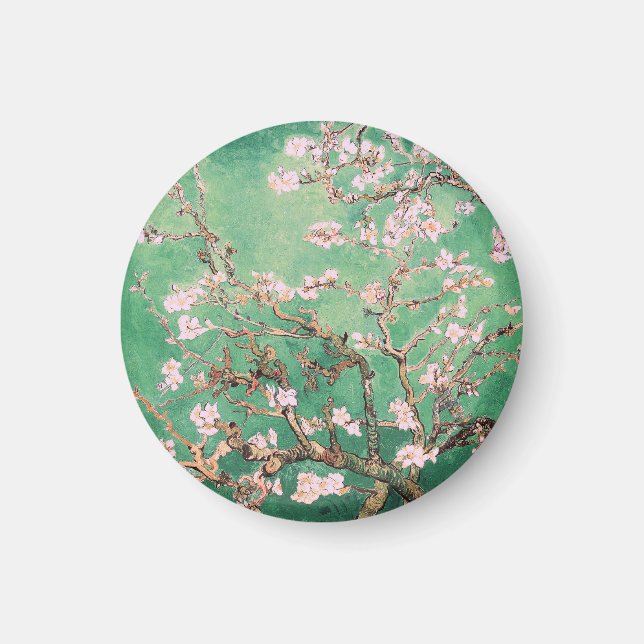 Imã Green Van Gogh Almond Blossoms (Frente)