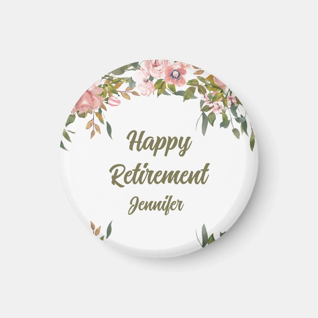 Imã Greenerescência Floral Rosa Rusta Boho Boho Feliz  (Frente)