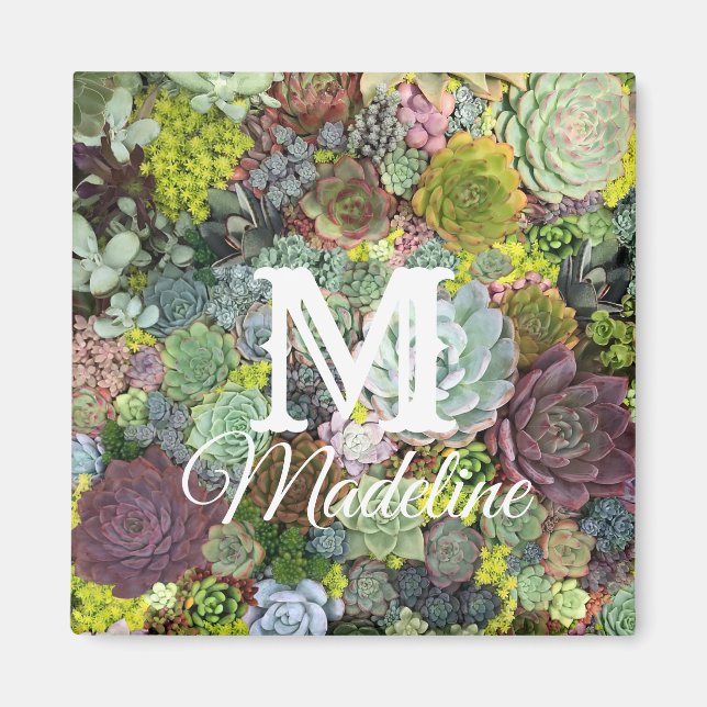 Imã Greenery Succulents (Frente)