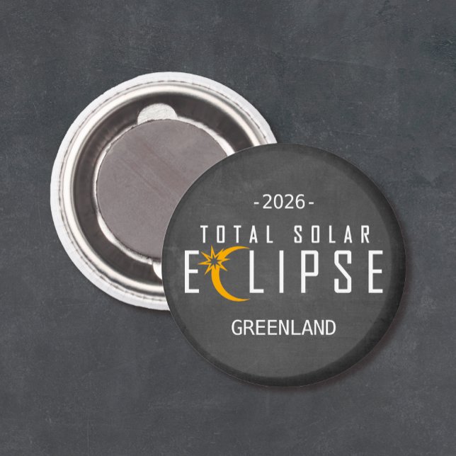 Imã Greenland 2026 Eclipse (Solar eclipse magnet keepsake)