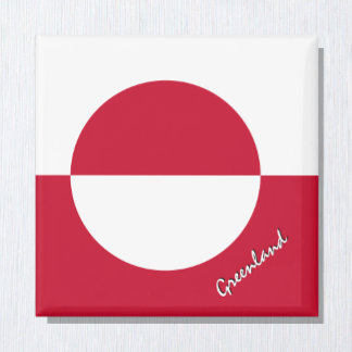 Imã Greenland Magnet, Patriotic, Greenland Flag