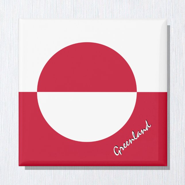 Imã Greenland Magnet, Patriotic, Greenland Flag (Greenland Magnet / Greenland Flag)