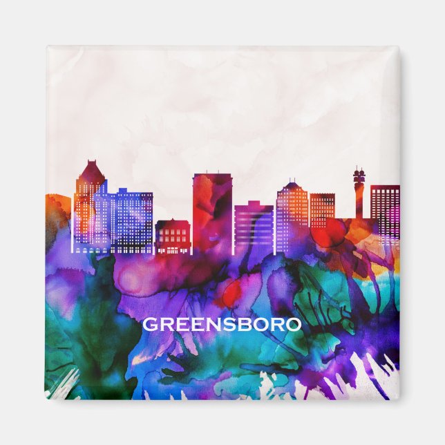 Imã Greensboro Skyline (Frente)