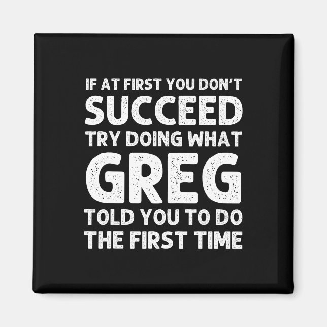 Imã GREG Gift Name Personalizado Birthday, Natal Diver (Frente)