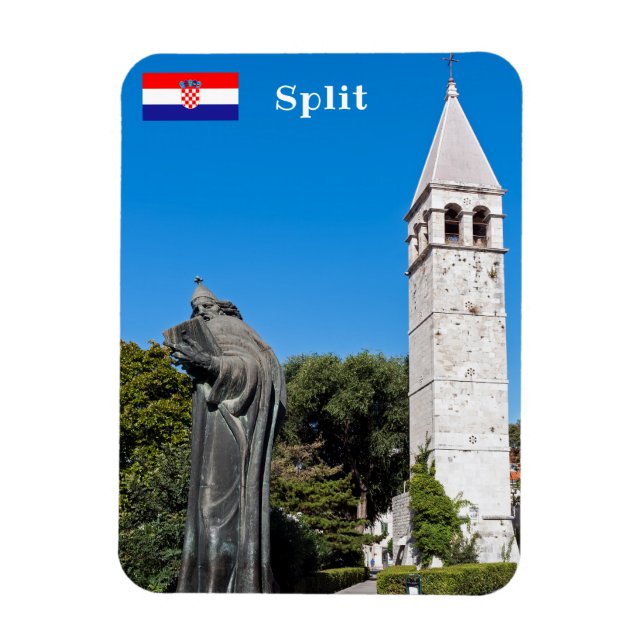 Ímã Gregório da estátua Nin em Split - Dalmácia, Croác (Vertical)