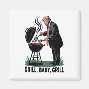Imã Grelhar Por Grelhar Trump Pai Engraçado Retrô