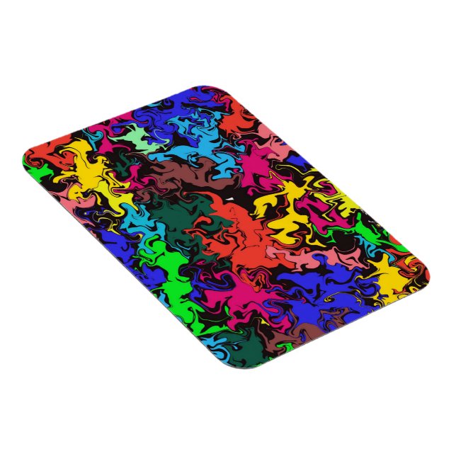 Ímã Grelhas coloridas abstrato / Flexíveis (Lado Direito)