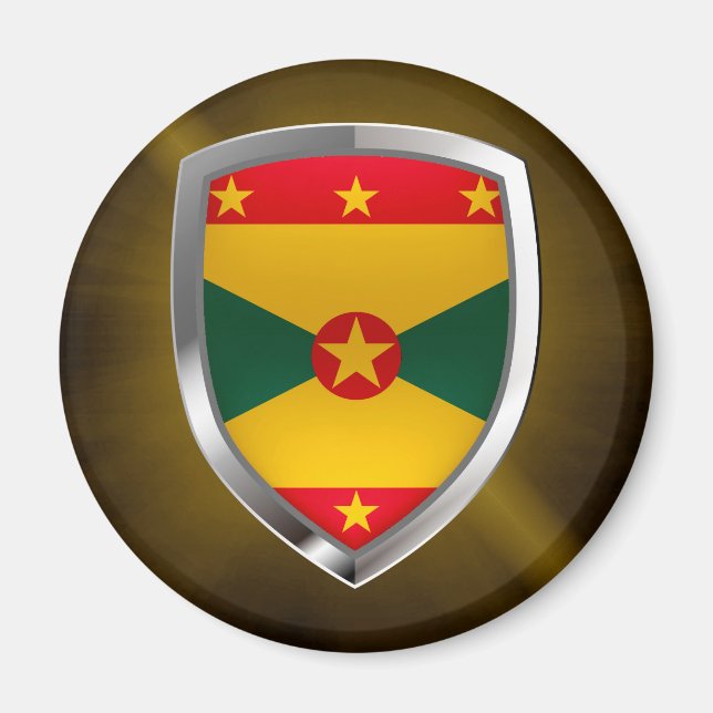 Imã Grenada - Emblema metálico (Frente)