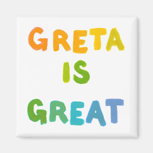 Imã Greta é arte feliz dos grandes presentes