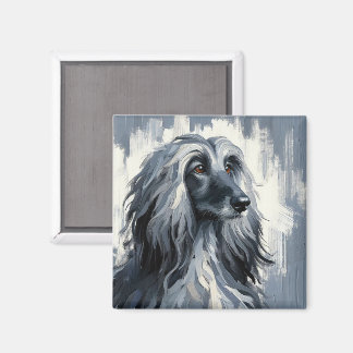 Imã Grey Afghan Hound Portrait