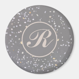 Imã Grey Terrazzo Stone