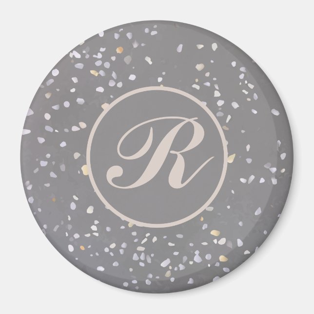 Imã Grey Terrazzo Stone (Frente)