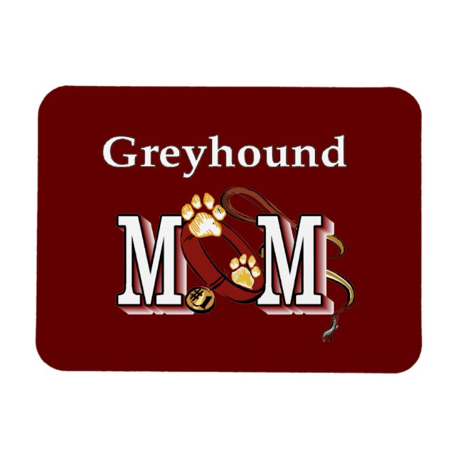 Ímã Greyhound Dog Mamãe Dons (Horizontal)