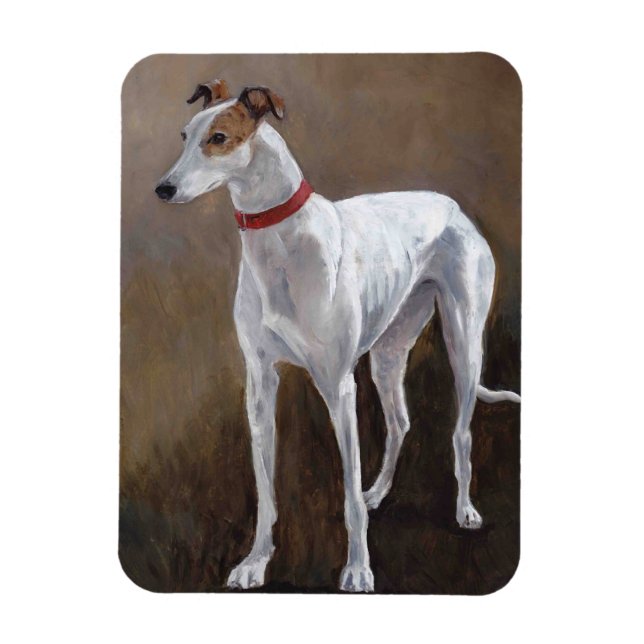 Ímã Greyhound Gus Dog Art Magnet (Vertical)