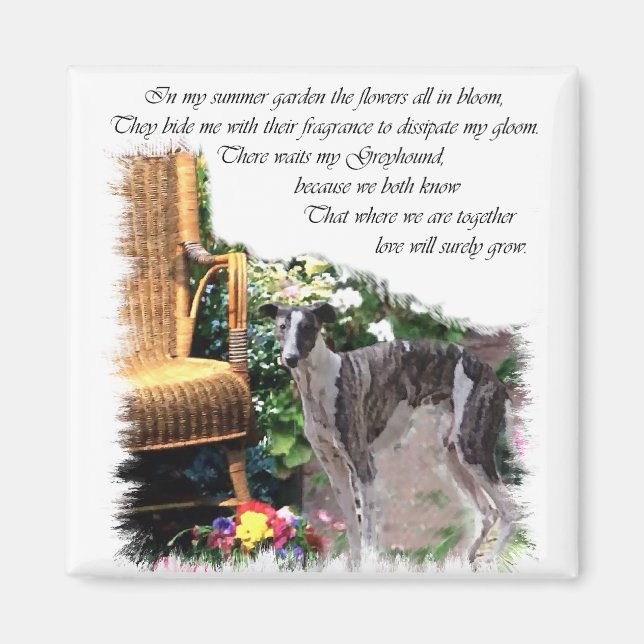 Imã Greyhound Lovers Art Gifts (Frente)