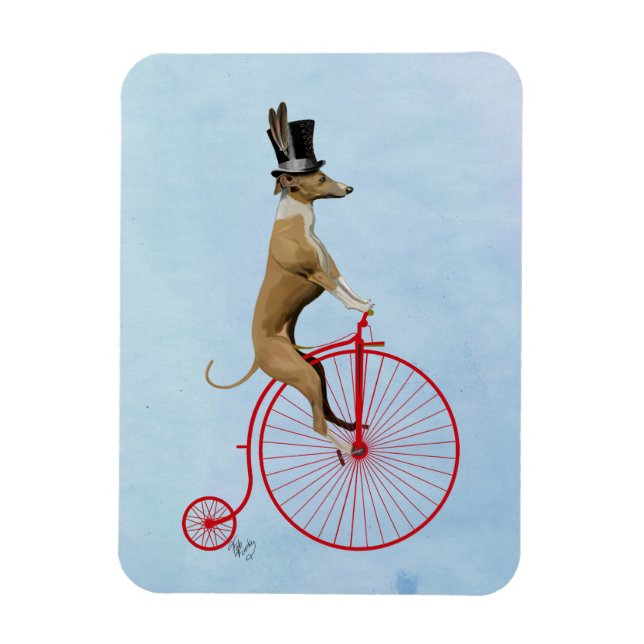 Ímã Greyhound no Red Penny Farthing (Vertical)