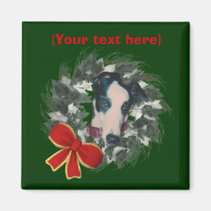 Imã Greyhound Wreath Natal Holidnet