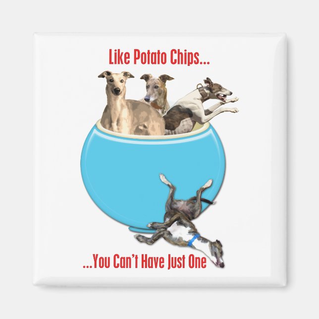 Imã Greyhounds Like Potato Chips (Frente)