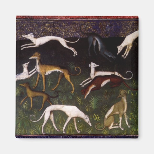 Imã Greyhounds medieval no Deep Woods (Frente)
