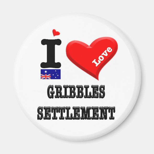 Imã GRIBBLES SETTLEMENT - I Love (Frente)
