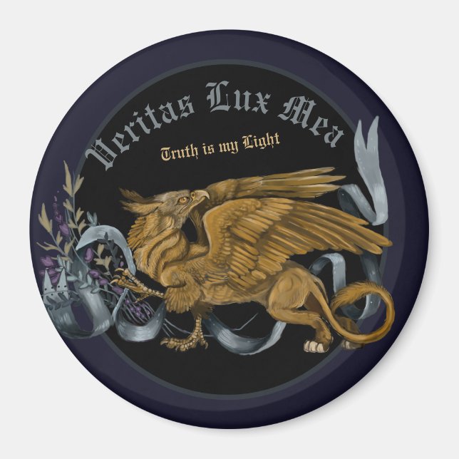 Imã Grifo Dourado Real (Frente)