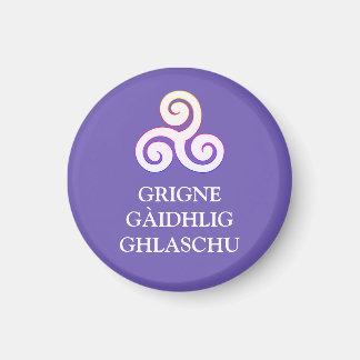 Imã Grigne Gàidhlig Ghlaschu Button Magnet
