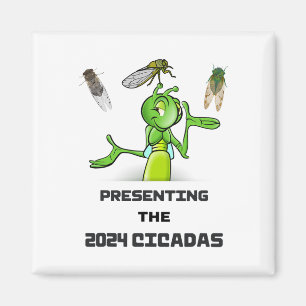Imã Grilo engraçado apresentando cigarras insetos inva