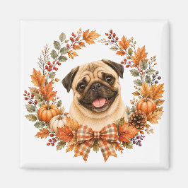 Imã Grinalda de Outono Pug