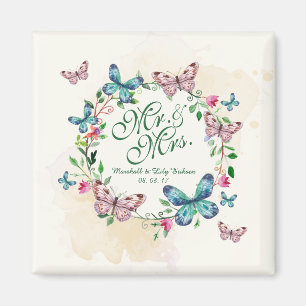 Imã Grinalda personalizada da borboleta que Wedding o