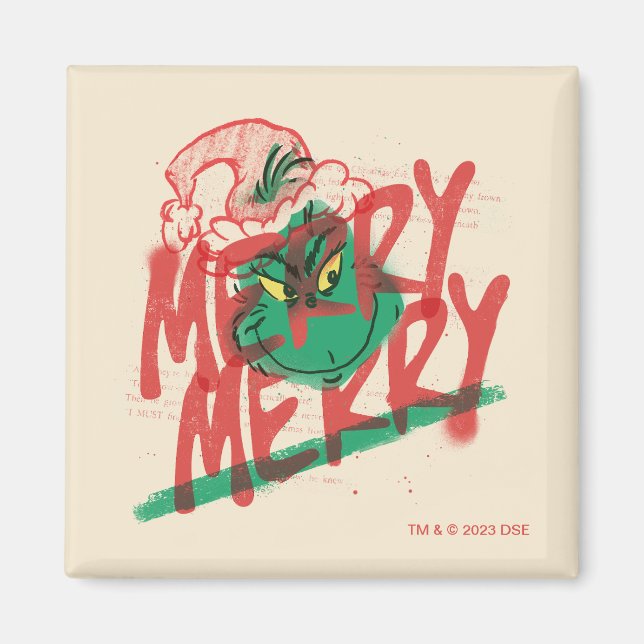 Imã Grinch | Grunge Gráfico Alegre Alegre (Frente)