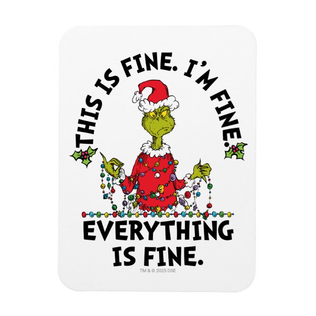 Ímã Grinch | Tudo está bem (Vertical)