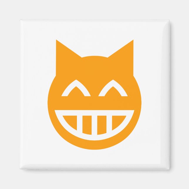 Imã Grinning Emoji Cat (Frente)