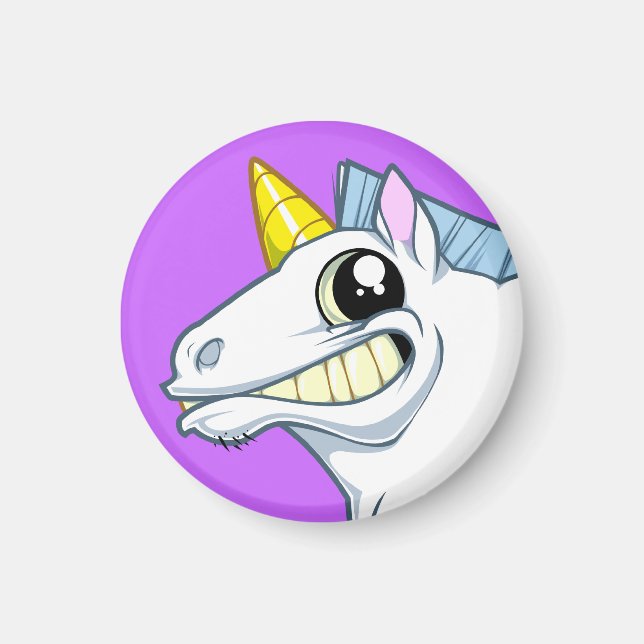 Imã Grinning Unicorn Magnet (Frente)
