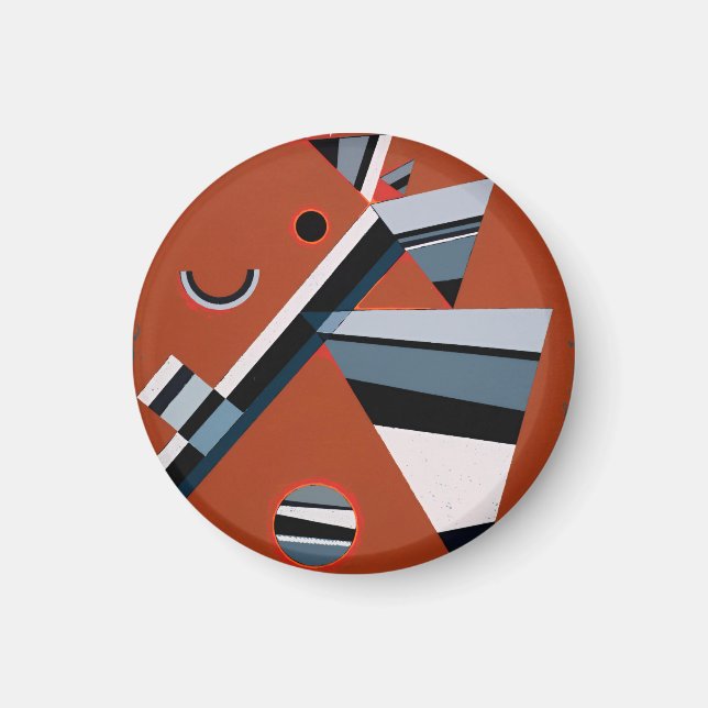 Imã Gris por Kandinsky Abstrato Painting Modern Art (Frente)