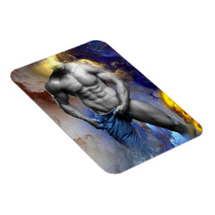 Ímã grito do físico musculoso em tons de cinza do Slip