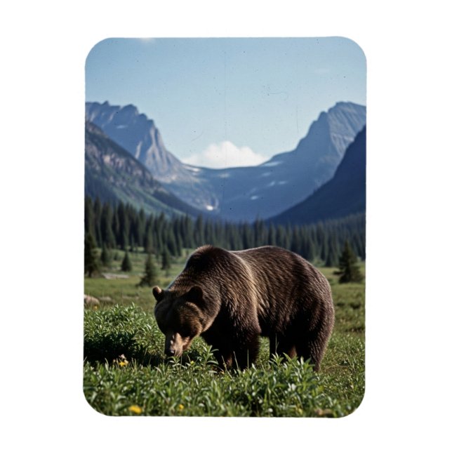 Ímã Grizzly Bear in Glacier National Park Travel (Vertical)