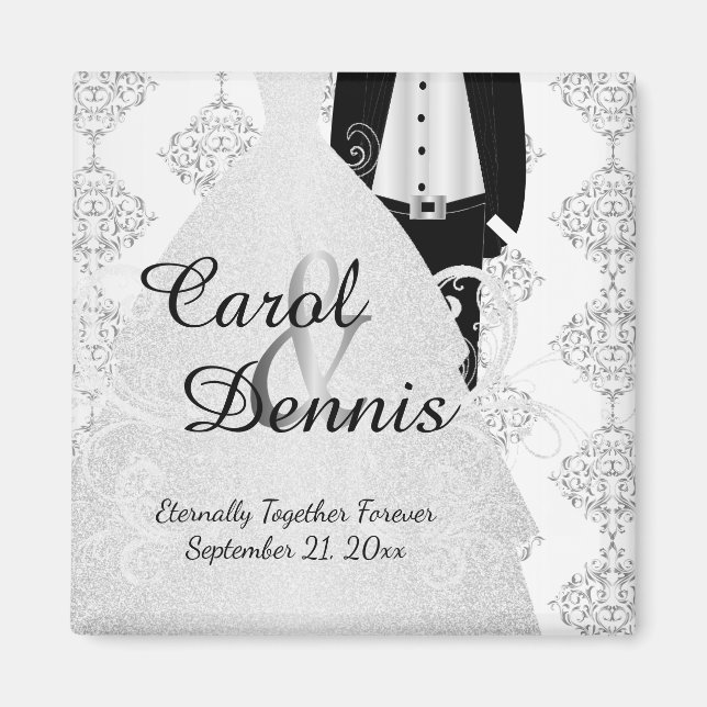 Imã Groom & Bride Keepsasak (Frente)