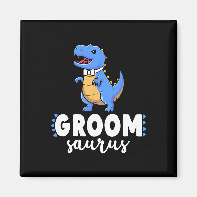 Imã Groom Saurus Dinosaur Engagement Wedding Couples M (Frente)