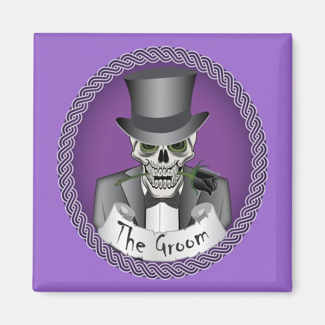 Imã Groom Skull-Purple (Frente)