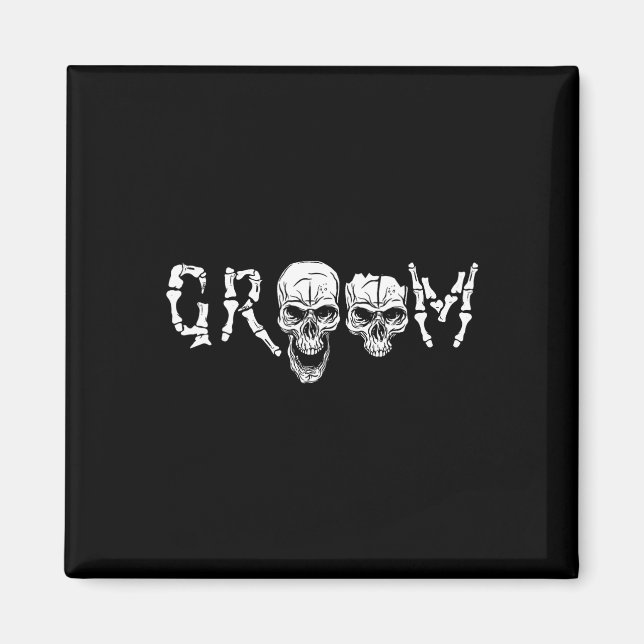 Imã Groom - Solteiro de Casamento de Halloween de Skel (Frente)