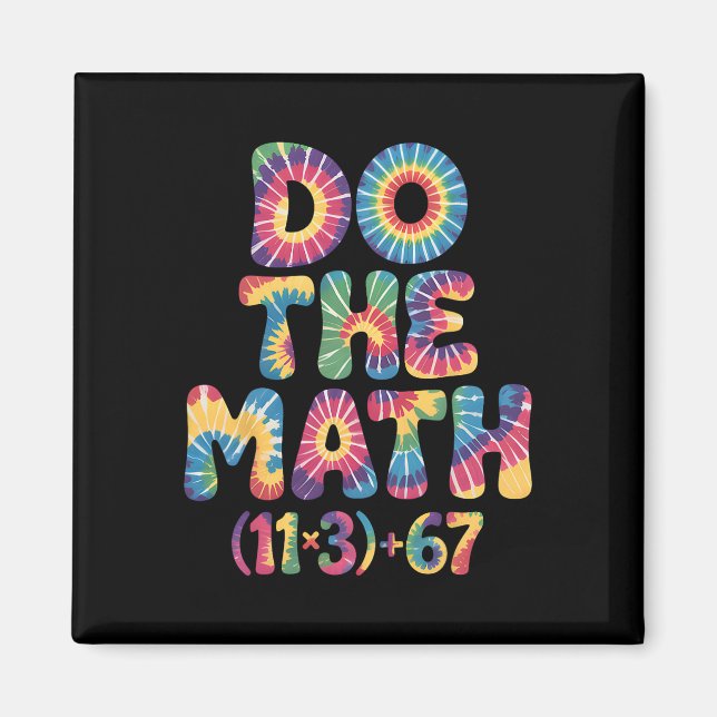Imã Groovy 100 Dias Equação de Matemática Escolar Faça (Frente)