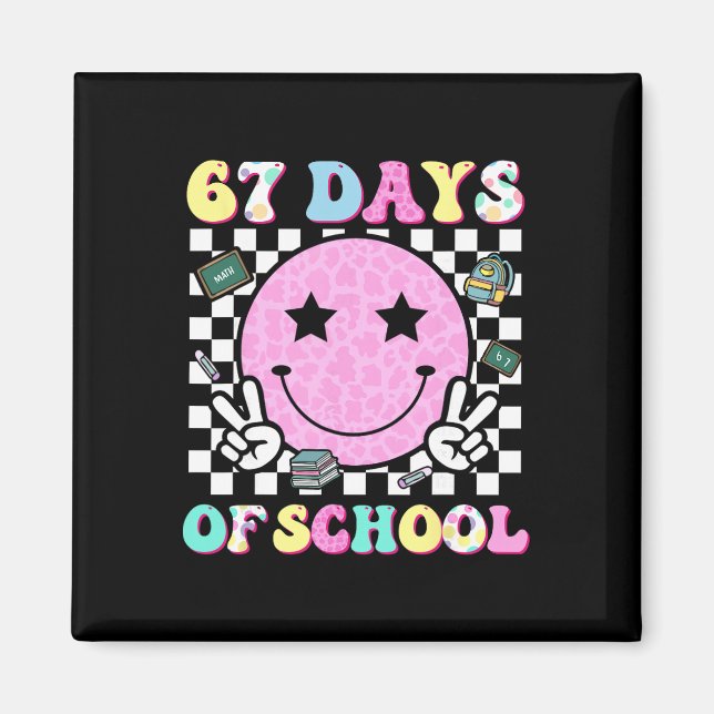 Imã Groovy 67 Dias De Escola Rosto Sorridente Professo (Frente)