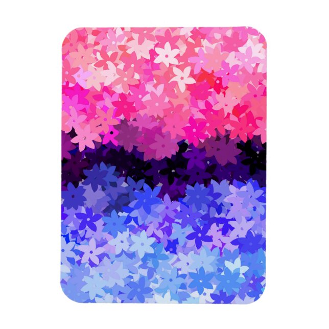 Ímã Groovy Boho Excêntrico Retro Floral Orgulho Omniss (Vertical)